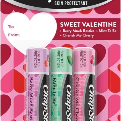 ChapStick Sweet Valentine Gift Lip Balm, Hydrating & Moisturizing Lip Care For Dry, Chapped Lips, Limited Edition Flavors, 3 Pack Variety, 0.15 OZ EA