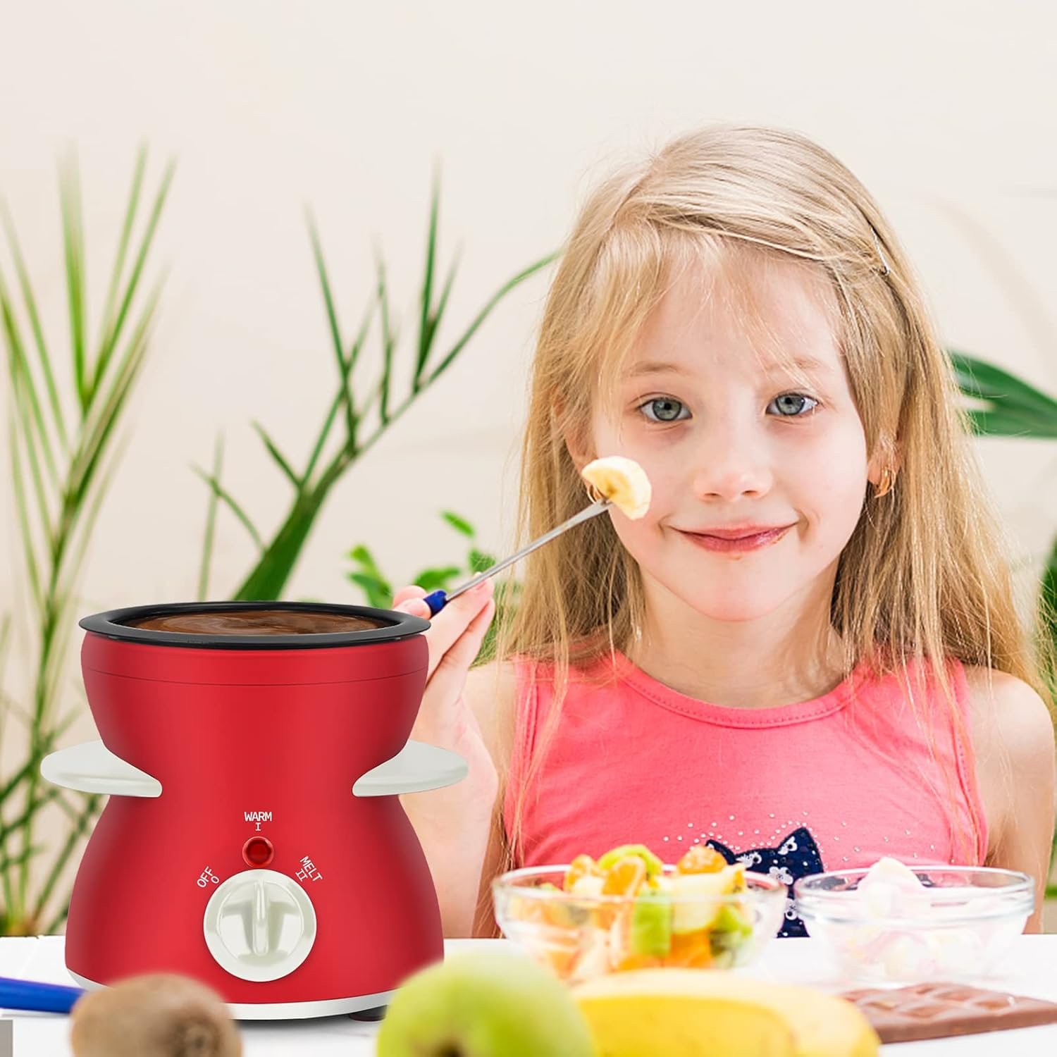 Fondue Pot Set, Mini Electric Fondue Pot Set for Melting Chocolate Cheese, Chocolate Meting Pot fondue maker with Dipping Forks For Holiday Christmas Birthday Gift - Image 7
