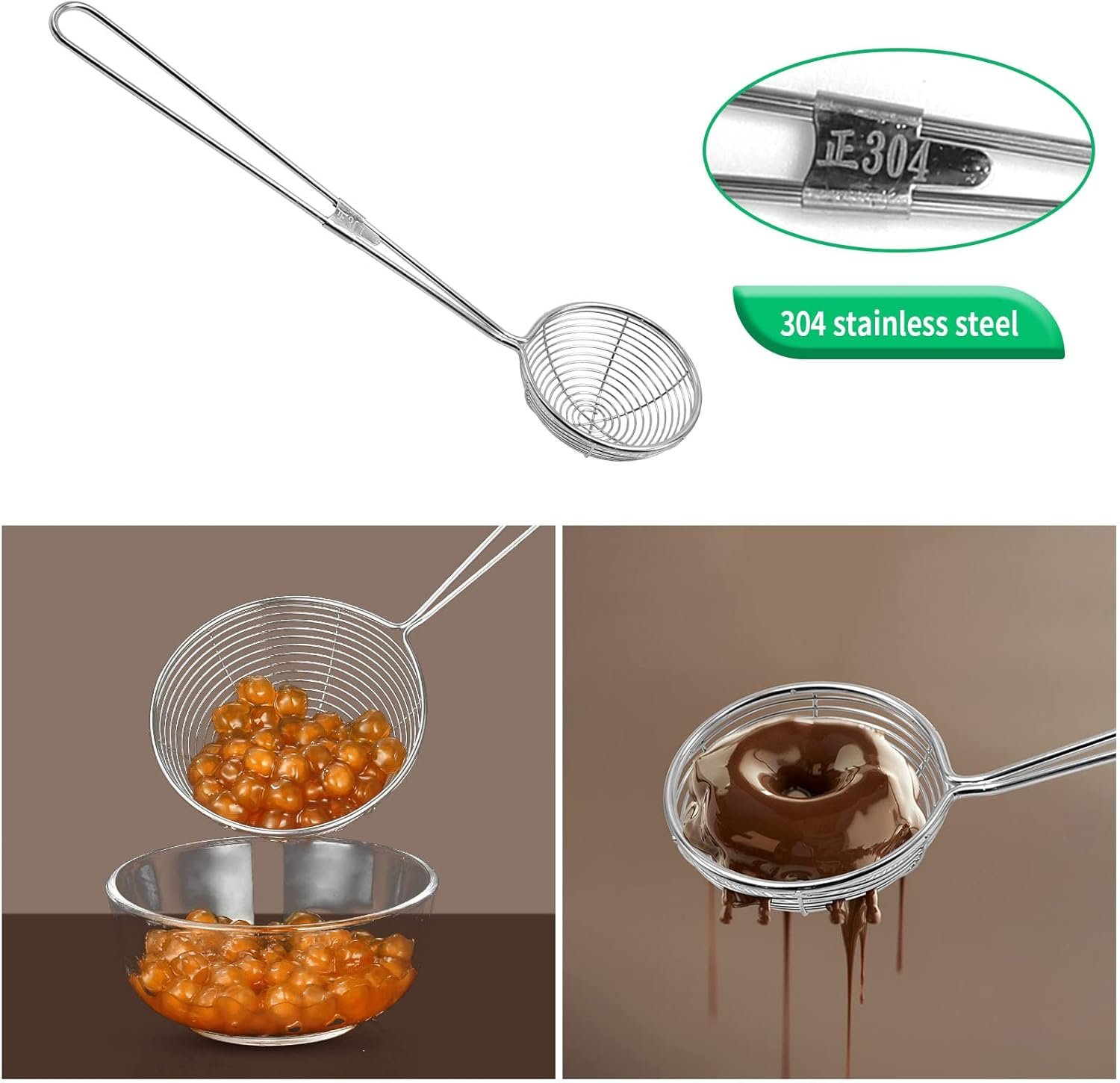 4 Pcs Candy Dipping Tools Kit, Chocolate Dipping Kit for Handmade Chocolates Handmade tools for Dessert (3-head Fork, 2-head Fork, Circle Fork, Skimmer) - Image 7