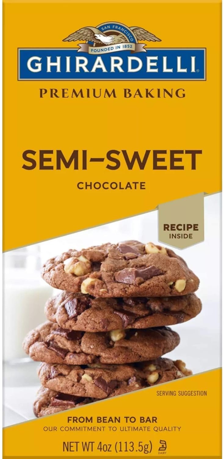 Ghirardelli Chocolate Baking Bar, Semi-Sweet Chocolate, 4-Ounce Bars (Pack of 6) - Image 3