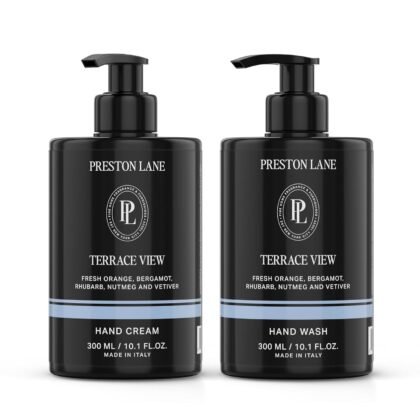 Preston Lane Hand Soap & Lotion Set, Terrace View Scent – Hydrating Hand Wash and Moisturizing Hand Cream Duo | Clean Ingredients, Vegan & Cruelty Free Bathroom and Kitchen Essentials Gift Set