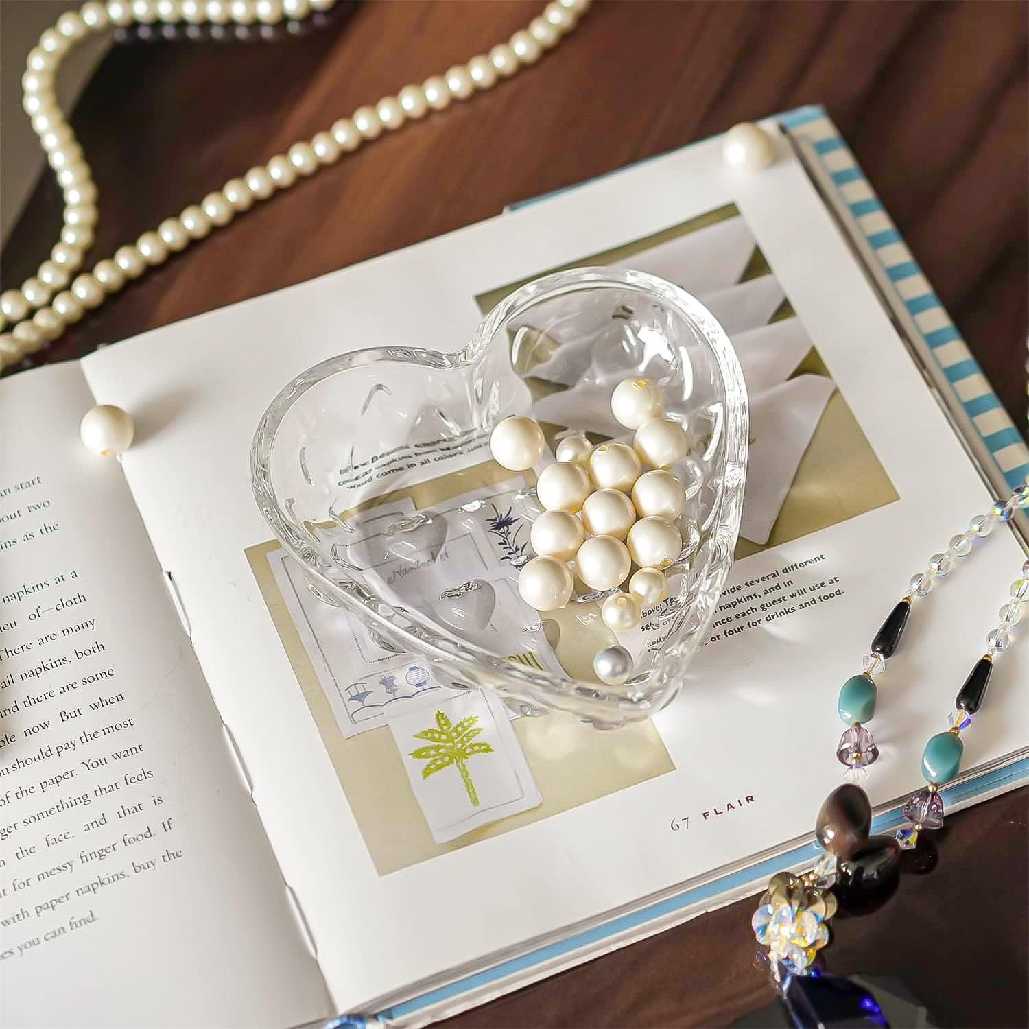 H&D HYALINE & DORA 5.1'' Crystal Jewelry Tray for Women, Heart Shaped Jewelry Plate Ring Dish, Clear Trinket Dish for Jewelry, Ring Dish for Birthday Friends Daily Family - Image 7