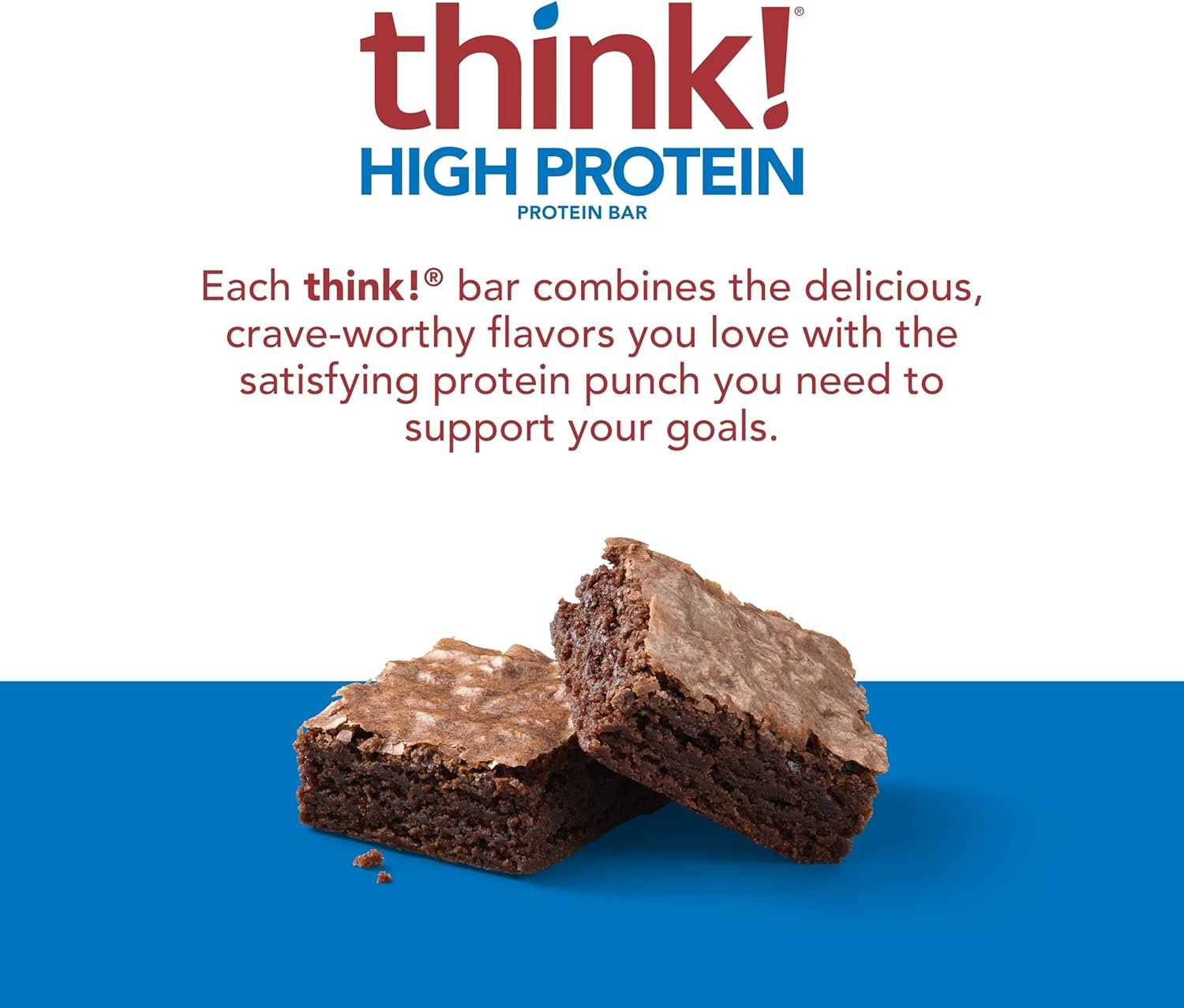think! Protein Bars, High Protein Snacks, Gluten Free, Sugar Free Energy Bar with Whey Protein Isolate, Brownie Crunch, Nutrition Bars without Artificial Sweeteners, 2.1 Oz (12 Count) - Image 3