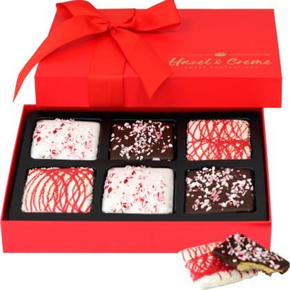 Valentine’s Day Chocolate Graham Gift Basket – Gourmet Vegan Cookie Gift Box – Birthday, Anniversary & Thank You Gifts – Kosher Chocolate Treats for Men & Women