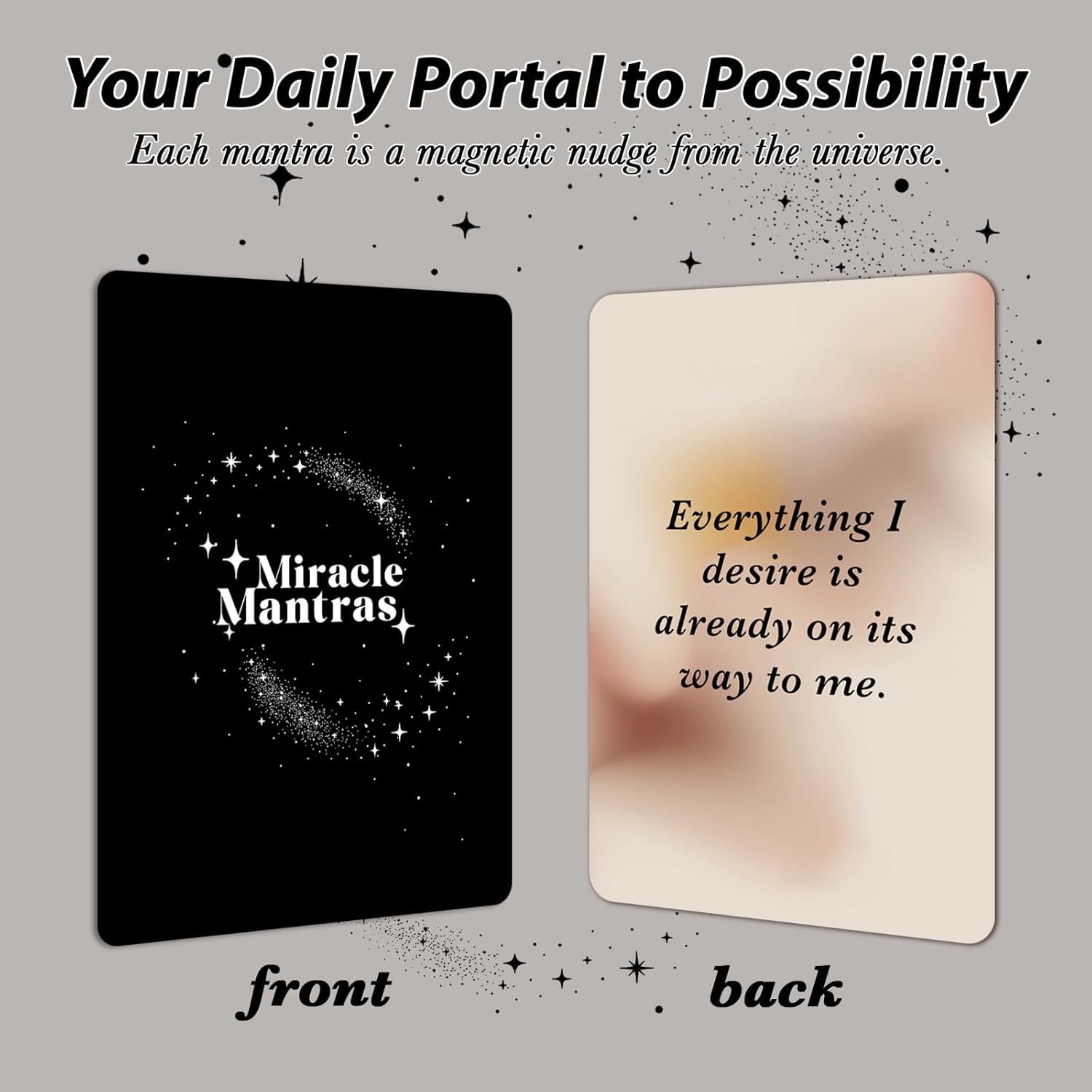 Miracle Mantras Affirmation Deck, Mindfulness Affirmation Cards for Women & Men, 62 Daily Positive Motivation Self-Love Cards, Easter Basket Stuffer Gift for Friend, Sister, Coworker - Image 6