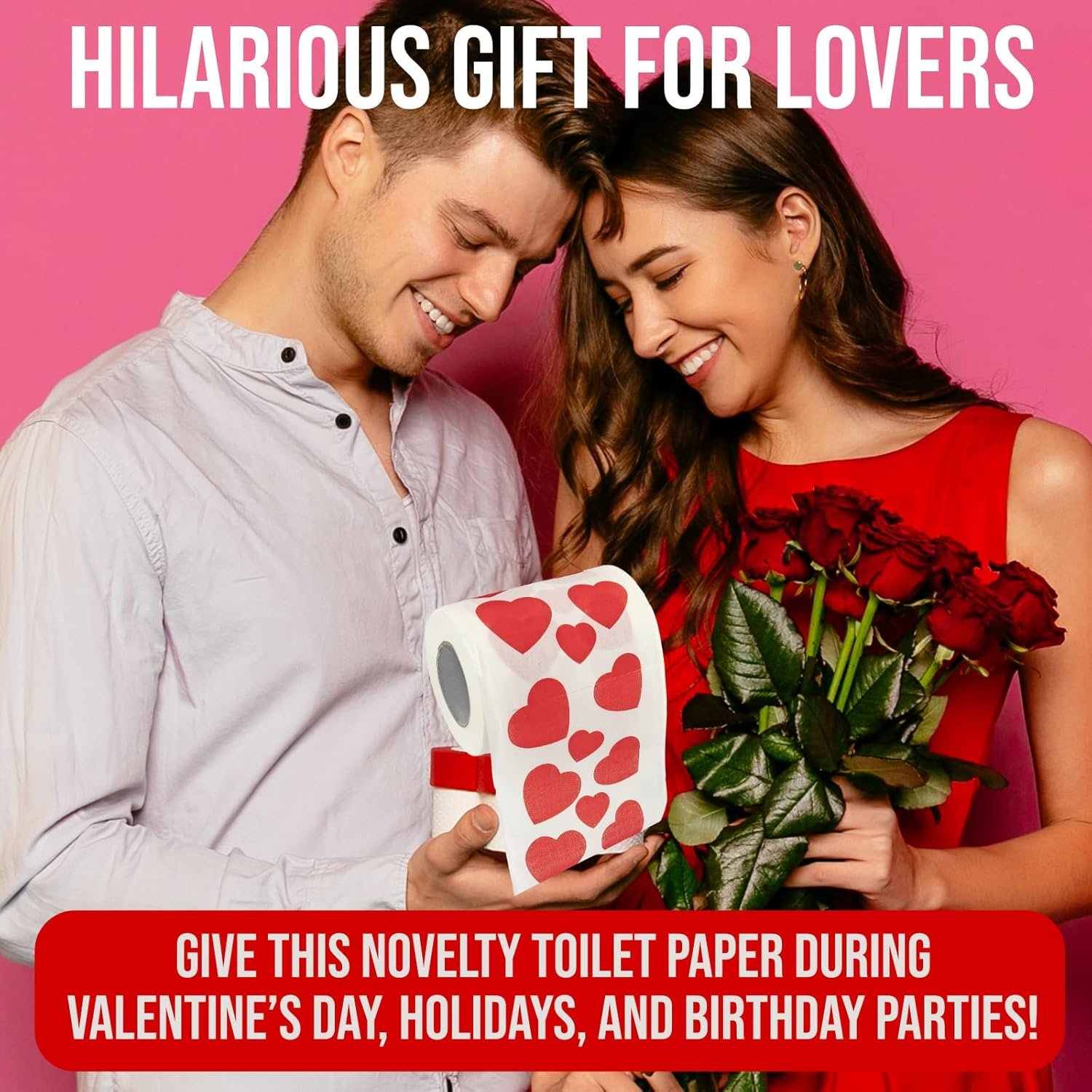 Fairly Odd Novelties Love Hearts Novelty Toilet Paper - Image 7