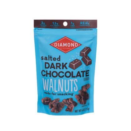 Diamond of California Salted Dark Chocolate Walnut Snack Nuts, 4 oz.