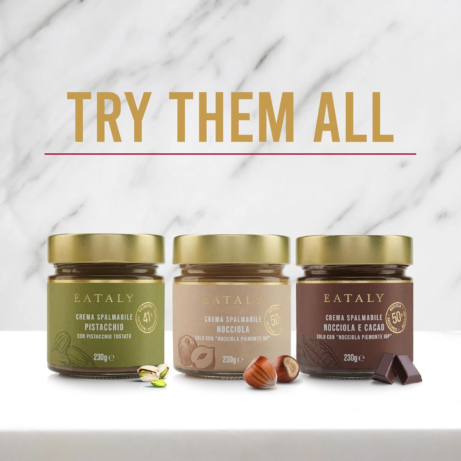 Eataly Gianduja Chocolate Spread, Crema Spalmabile Nocciola E Cacao- Made in Italy, 230g/ 8.1oz. Jar, 1-Pack - Image 3