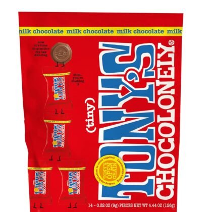 Tony's Chocolonely 32% Milk Chocolate - Belgium Chocolate, Fairtrade & B Corp Certified - 4.44 OZ (1 Pouch)