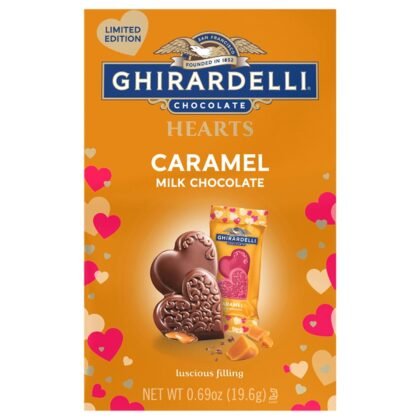 Ghirardelli Chocolate, Milk Chocolate Caramel Hearts, 0.69 Ounce