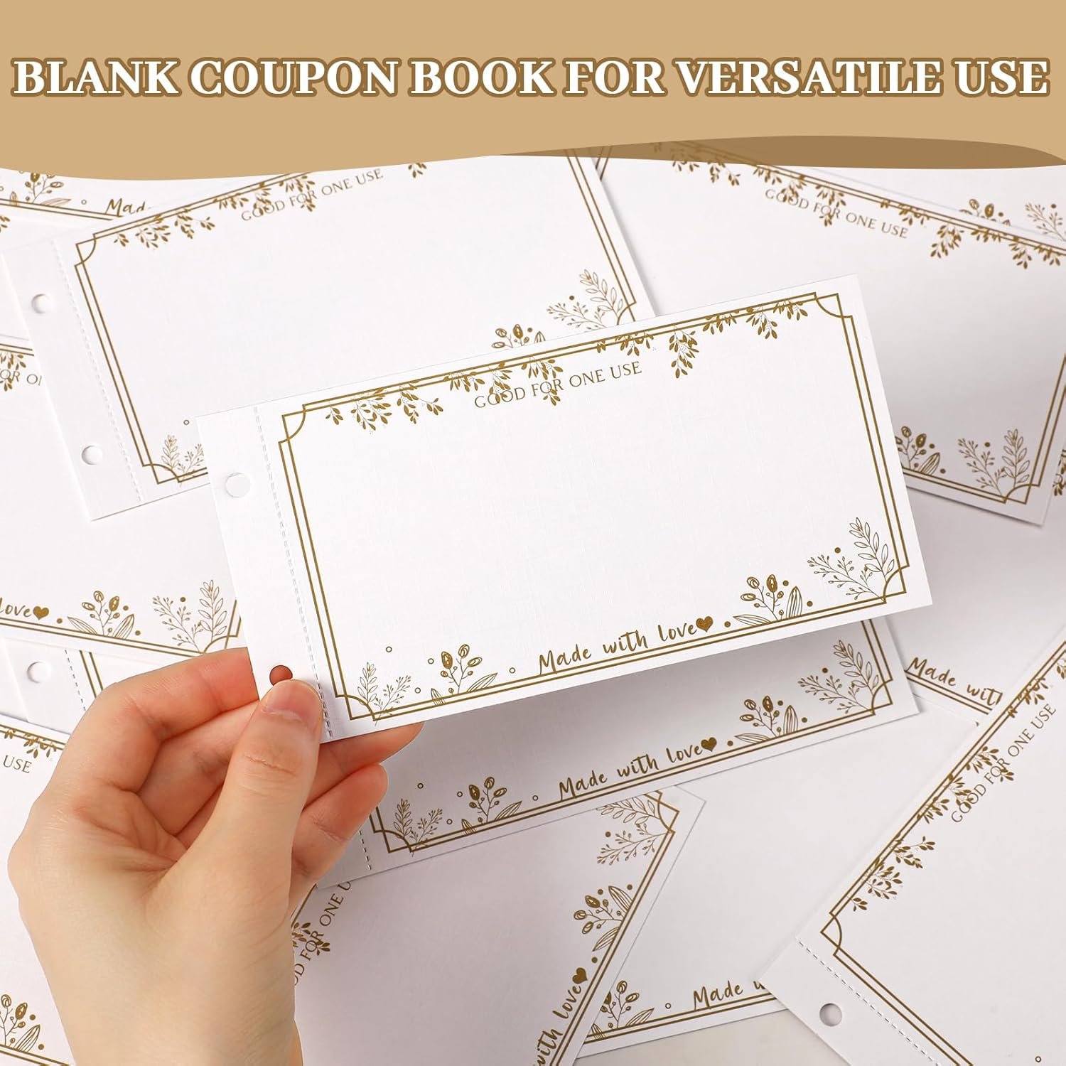 Classic Leather Blank Coupon Book- 30 DIY Coupons, Valentines Day Gifts for Him Her, Valentines Gift for Husband, Wife, Boyfriend, Girlfriend, Unique Anniversary Vday Gifts for Couples - Image 4