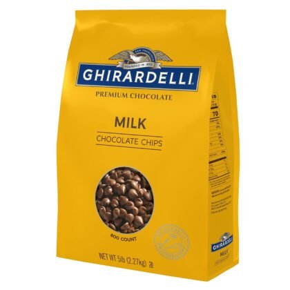 Ghirardelli Chocolate Company Milk Chocolate Chips 800 per lb, 5lb. Bag (Pack of 1)