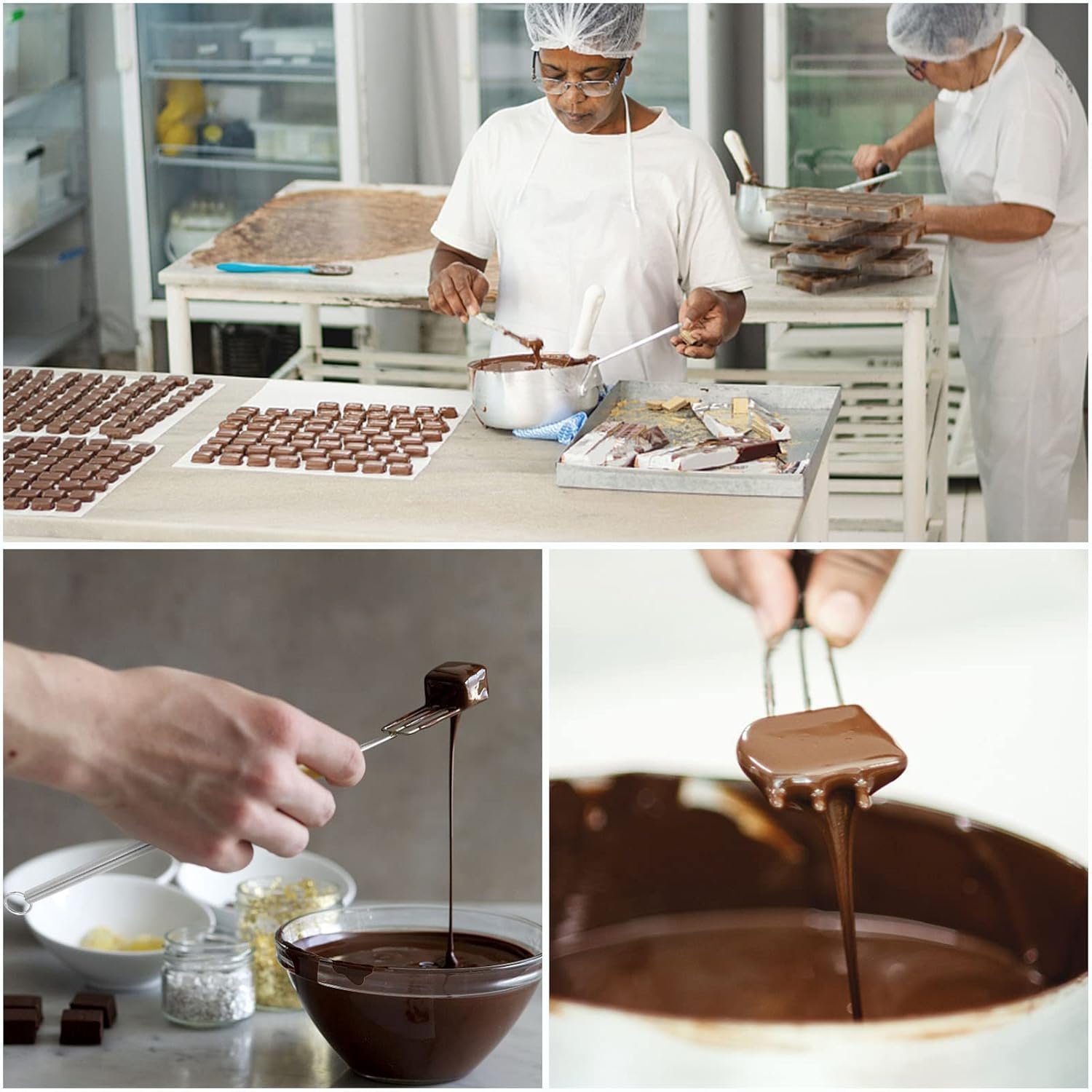 4 Pcs Candy Dipping Tools Kit, Chocolate Dipping Kit for Handmade Chocolates Handmade tools for Dessert (3-head Fork, 2-head Fork, Circle Fork, Skimmer) - Image 5