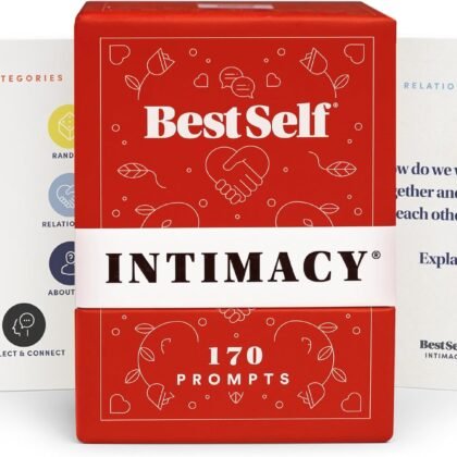 BestSelf Intimacy Deck – 170 Conversation Cards for Couples, Fun and Romantic Card Game for Deeper Connection and Pillow Talk