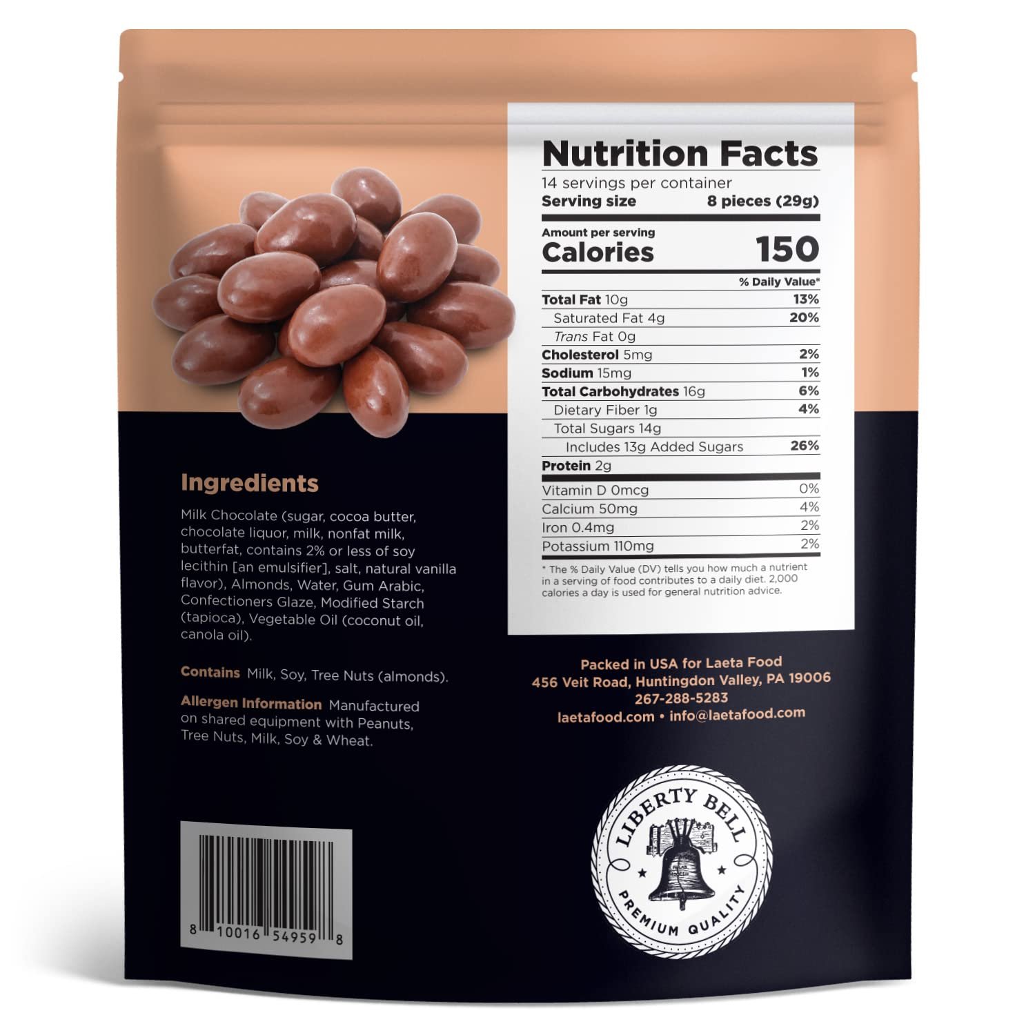 Milk Chocolate Covered Almonds | 15 Oz Bag | Roasted Chocolate Covered Nuts | Creamy & Crunchy Snack Nuts | Office Candy, Gourmet Party Favor & Gift Basket Filler - Image 2