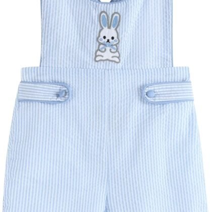 Lil cactus Boys Baby and Toddler Easter Bunny Applique Shortalls