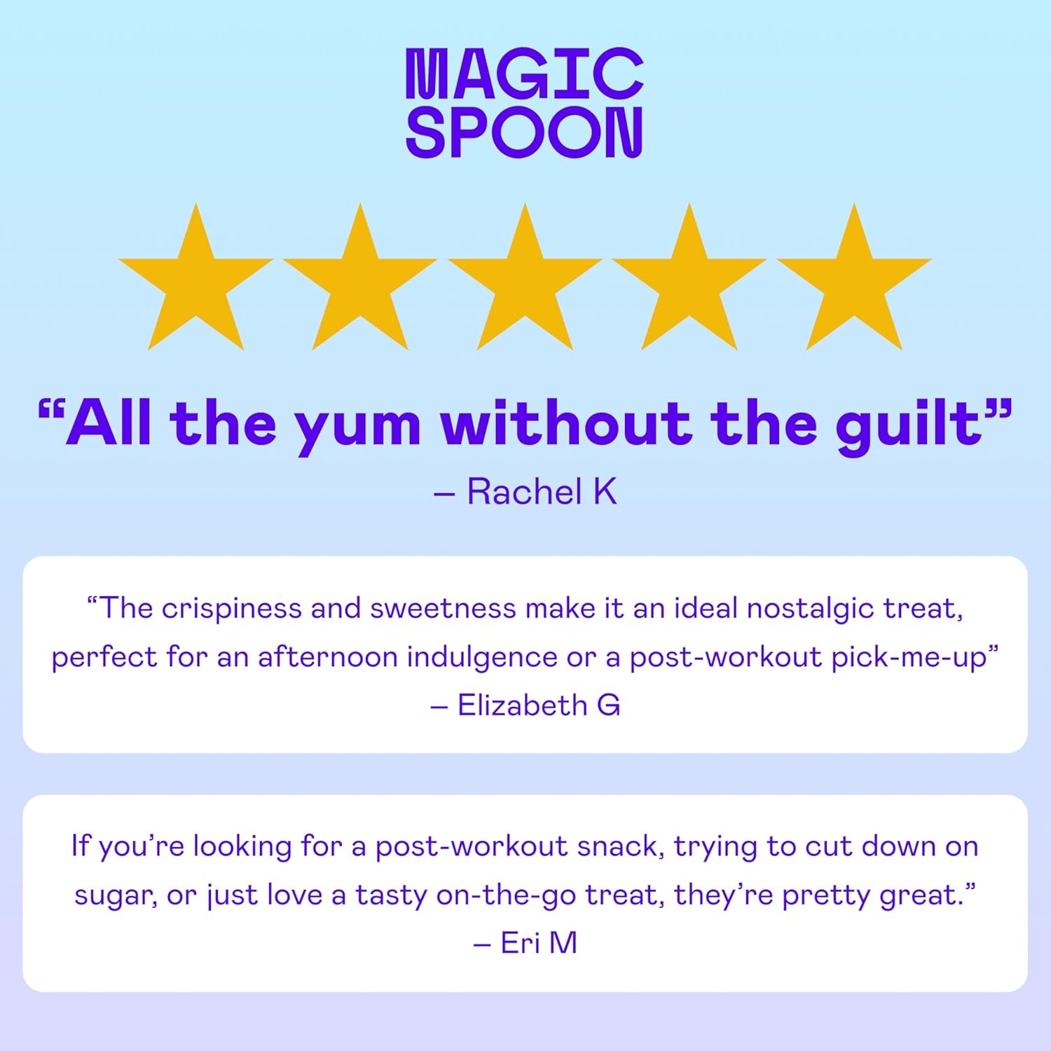 Magic Spoon Treats - 8 High Protein Bars: 2 Marshmallow, 2 Chocolate Peanut Butter, 2 Blueberry Muffin, 2 Double Chocolate - High Protein Gluten Free Snack - Sugar Free Protein Cereal Bar - Image 6