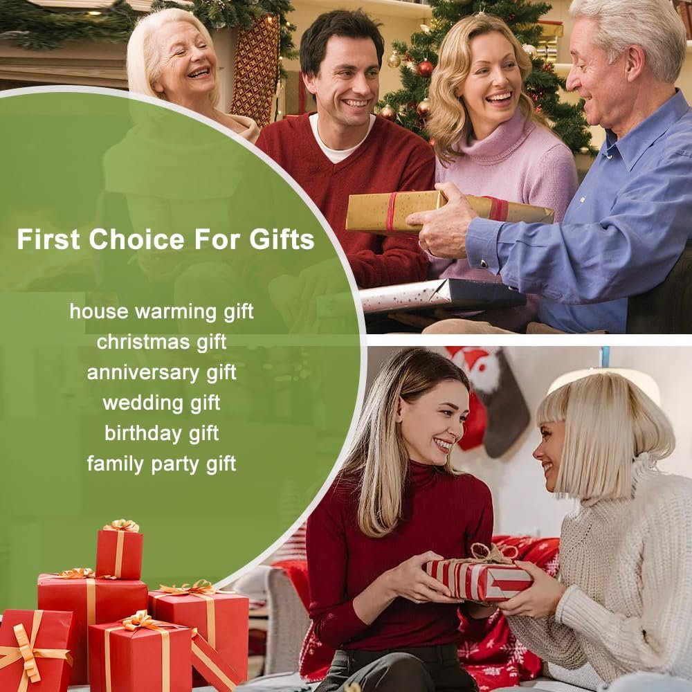 Charcuterie Boards,Cute Bamboo Cheese Board,House Warming Gifts New Home,Wedding Bridal Shower Gift,Valentine Birthday Mother's Day for Women Mom,Round Meat Fruit Serving Tray Platter - Image 8