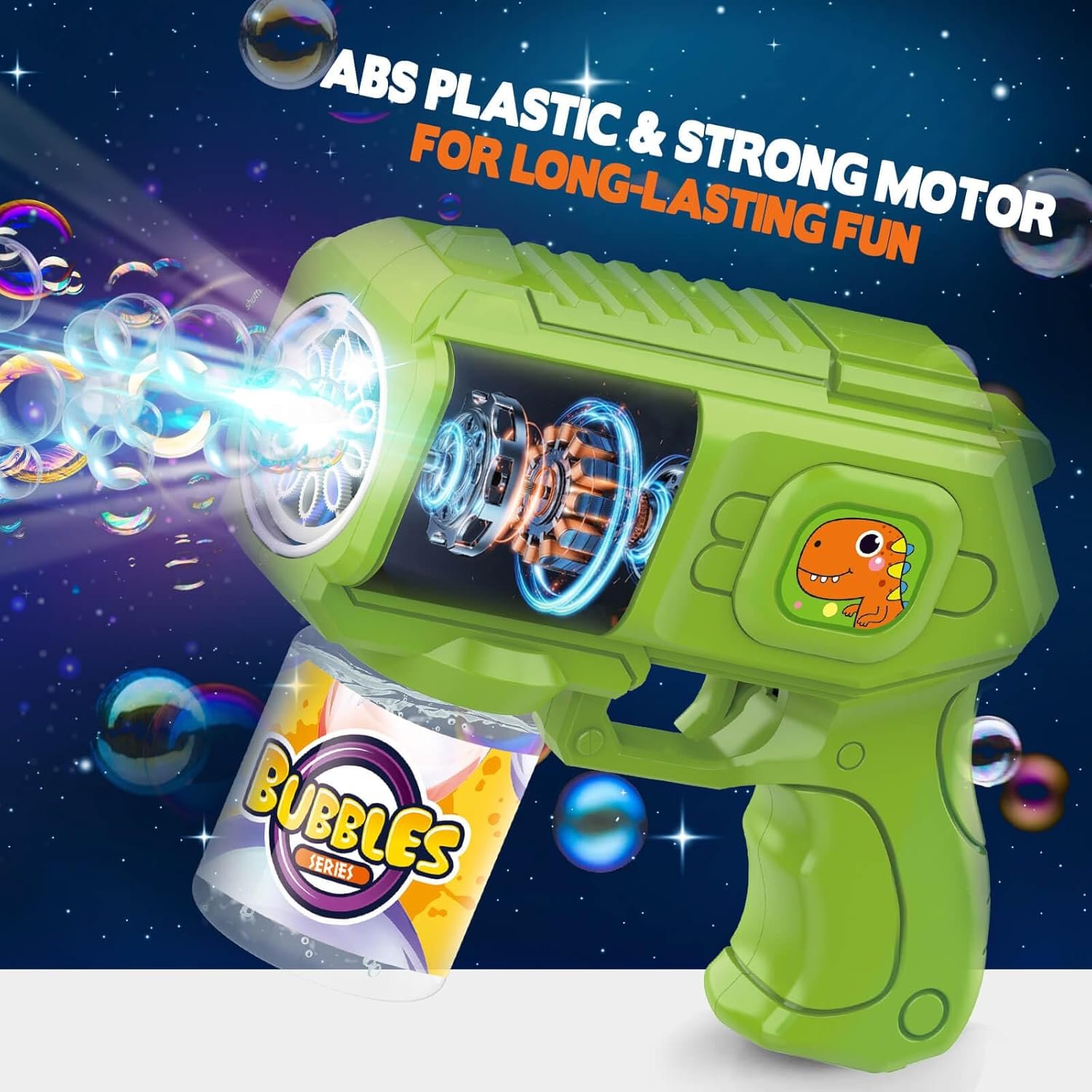 Bubble Guns with Bubble Solution- 3 Pack, Bubbles Gun, Blaster, Blower, Maker, Machine for Boys Girls, Birthday Gifts for Ages 3 4 5 6 7 8 Year Old Kid, Outdoor Toys for Toddlers, Party, Wedding - Image 5