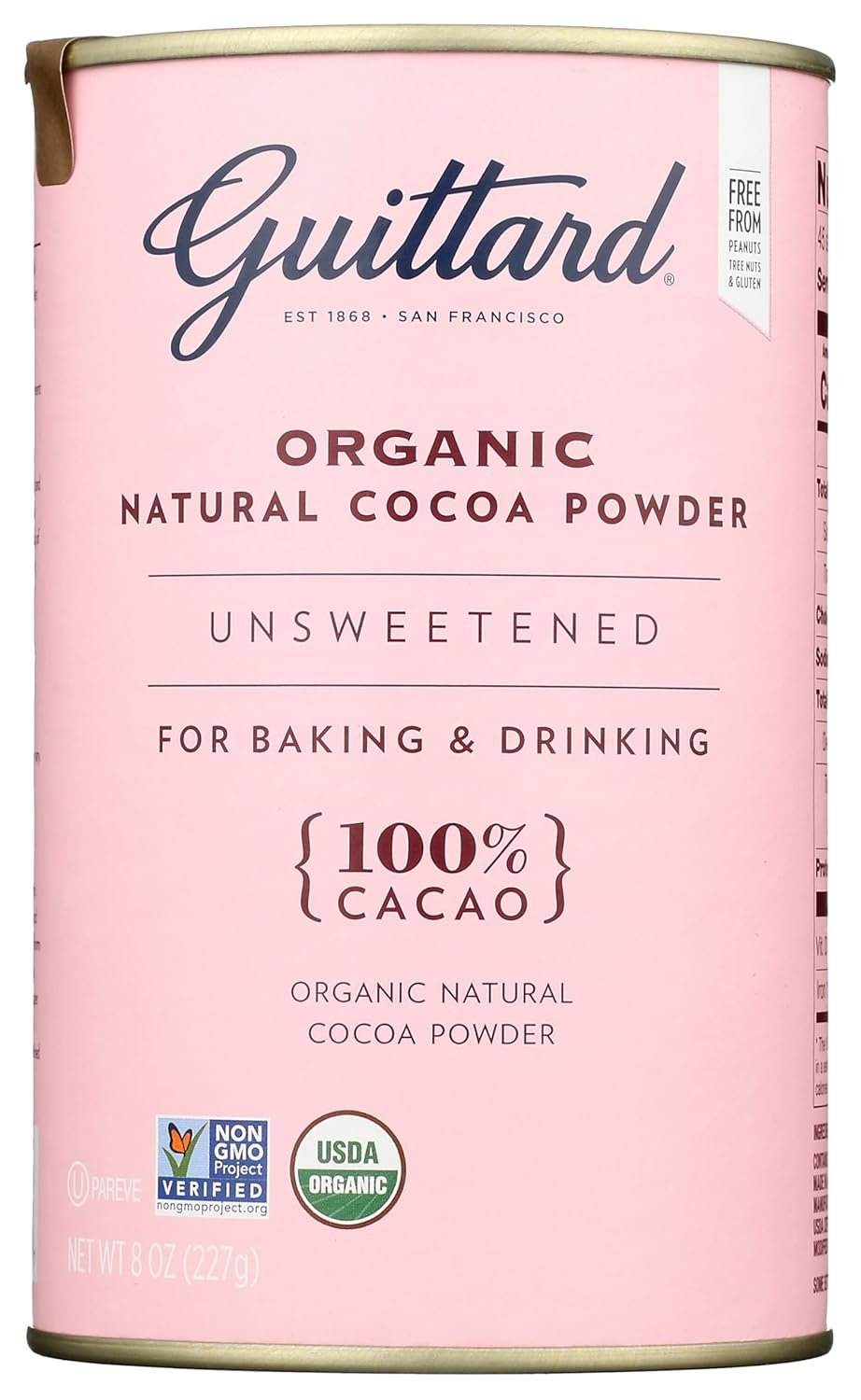 GUITTARD Organic Cocoa Powder, 8 OZ