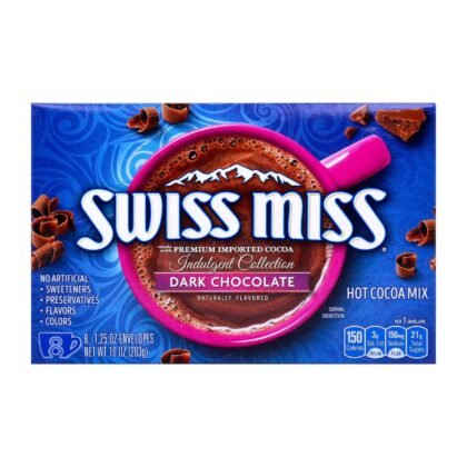 Swiss Miss Dark Chocolate Flavored Hot Cocoa Mix, Hot Cocoa Bar Supplies, 1.25 oz. 8-Count Envelopes