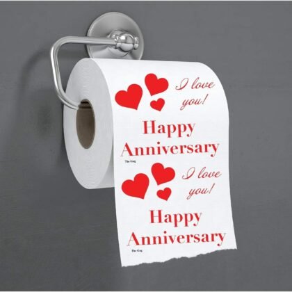 Toilet Paper Rolls-Happy Anniversary Funny Gag Gift For Him or Her Men Women.