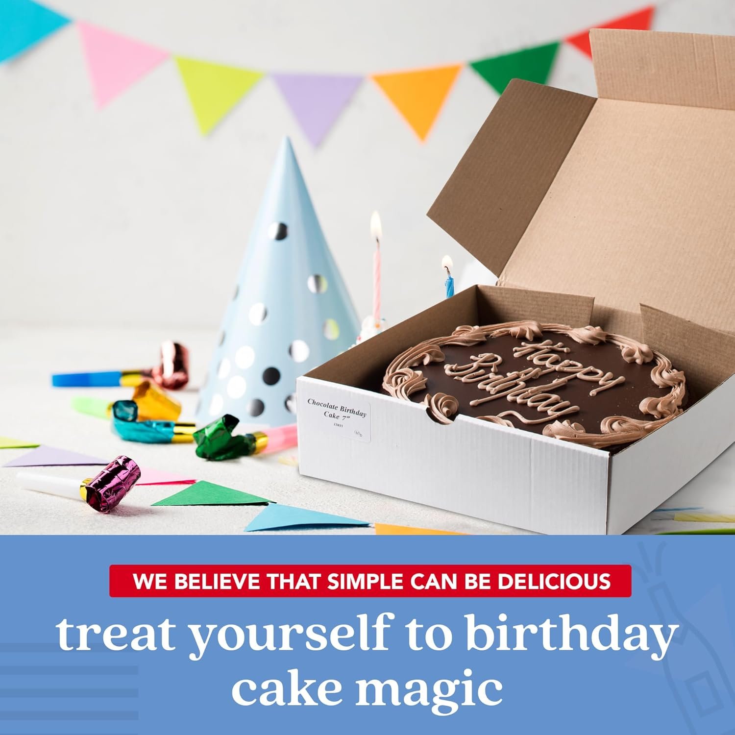 David’s Cookies Chocolate Fudge Cake 7” - Delicious Birthday Cakes and Treats for Delivery - Fresh Bakery Dessert, Delivered Frozen in Dry Ice - Great Birthday Party Gift Idea for Women, Men and Kids - Image 3