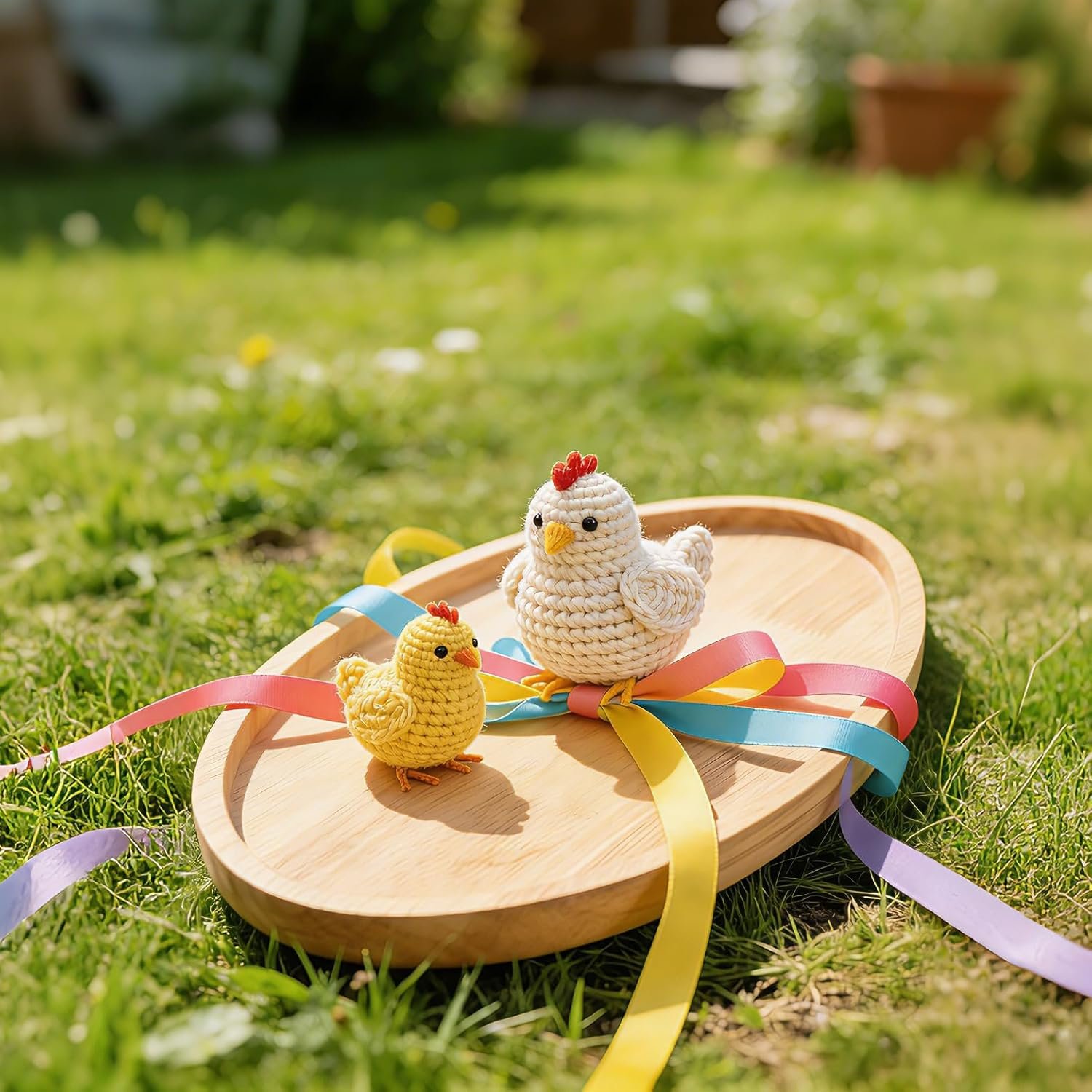 Easter Egg-Shaped Wood Serving Tray, Wooden Serving Platters, Charcuterie Board Snack Tray Decorative Candy Plate for Holiday Party Display - Image 3