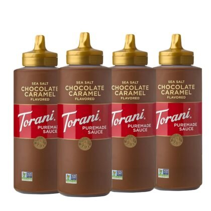 Torani Puremade Sauce, Salted Chocolate Caramel, 16.5 Ounces (Pack of 4 - Packaging May Vary)