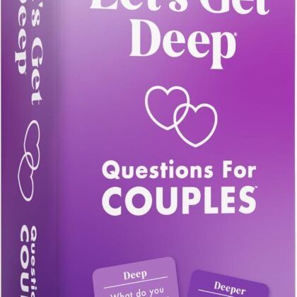Let's Get Deep by Relatable, A Question Card Game for Couples, Great for Date Night Ideas, Couples Gifts, Wedding Gifts, and Long Distance Relationship Gifts, Includes 200 Cards to Build Up Intimacy