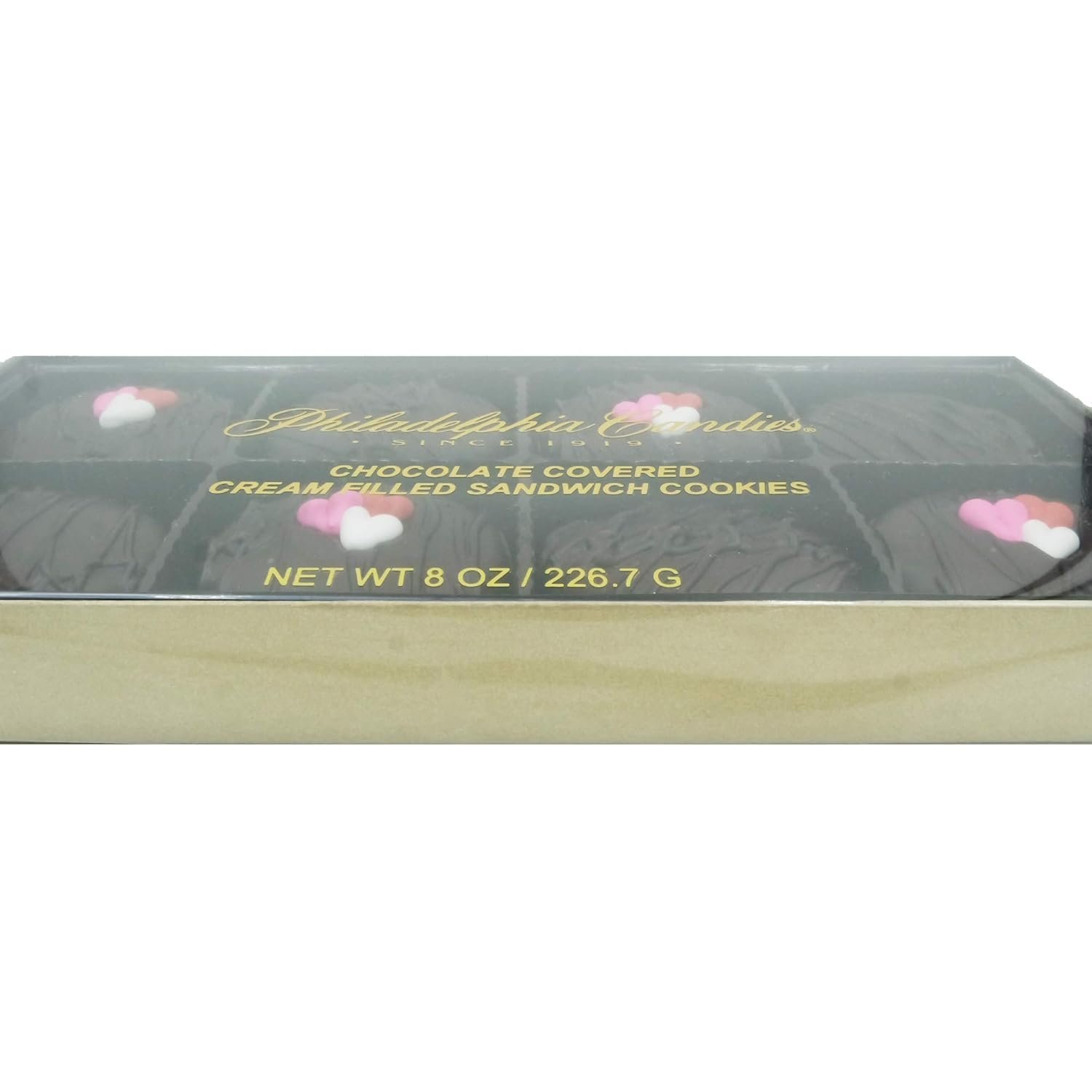 Philadelphia Candies Dark Chocolate Covered Creme Filled Sandwich Cookies, Valentine's Day Gift 8 Ounce - Image 4