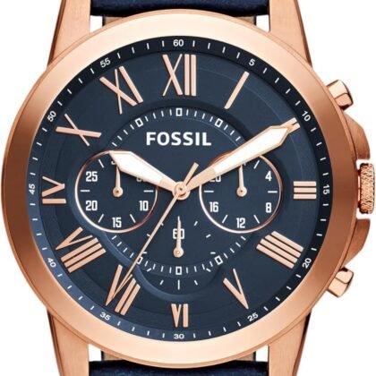 Fossil Men's Grant Quartz Stainless Steel and Leather Chronograph Watch