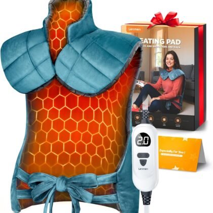 Graphene-Infused Heating Pad with 3X Deeper Pain Relief, 30% Heavier Weighted Heating Pad for Neck and Shoulders and Back, 25"x35" Large Electric Heated Pads, Gifts for Mom Women Christmas Birthday