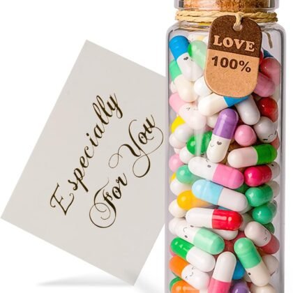 Tintnut Long Distance Gifts For Girlfriend - 100 pcs Capsule Letter Message in Bottle Christmas Cute Love Notes for Him/Her Sentimental Relationship Presents
