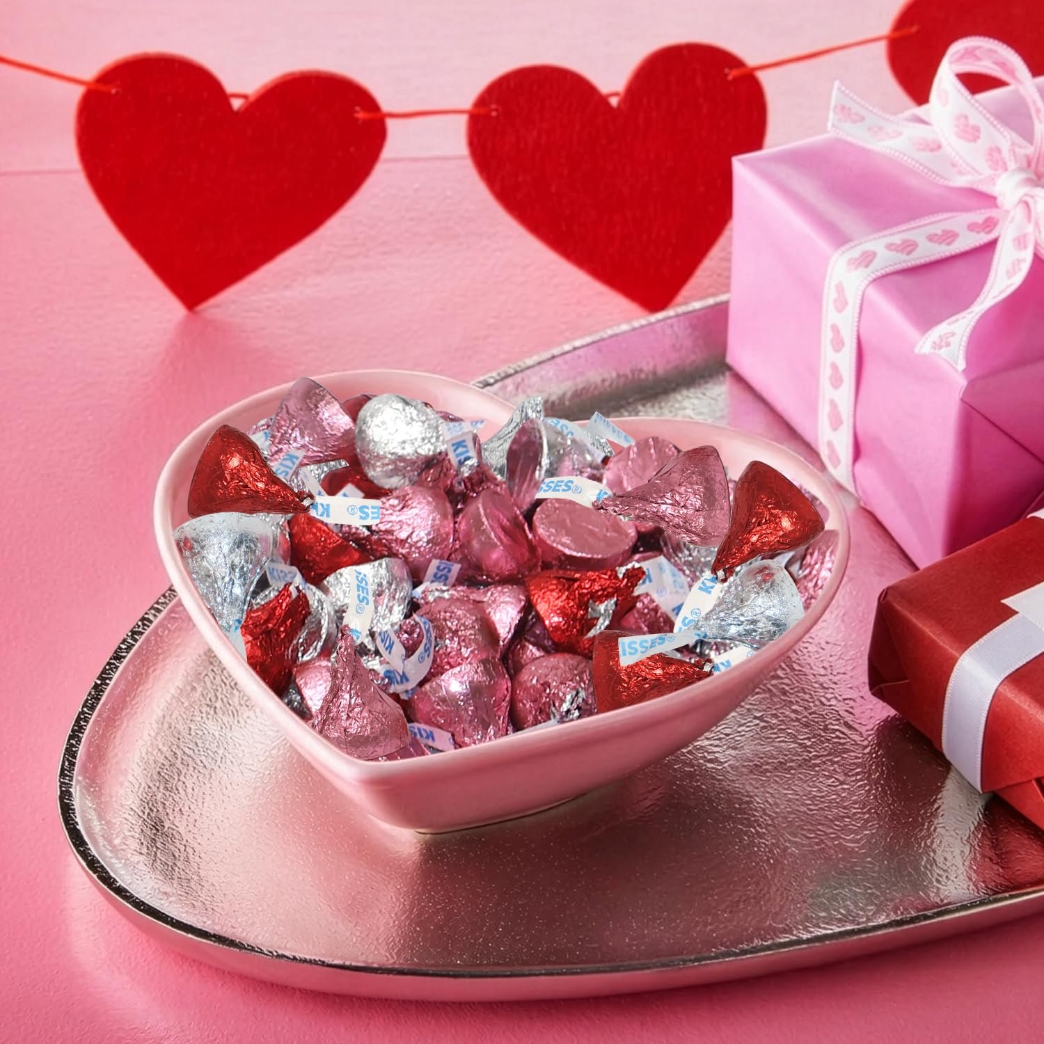 Valentine’s Kisses Milk Chocolate Candy - 2 Pound Bulk Chocolate Candies, Individually Wrapped Valentine’s Day Chocolate for Parties, Gift Bags, Candy Bowls, Classroom Exchanges & Holiday Celebrations - Image 6