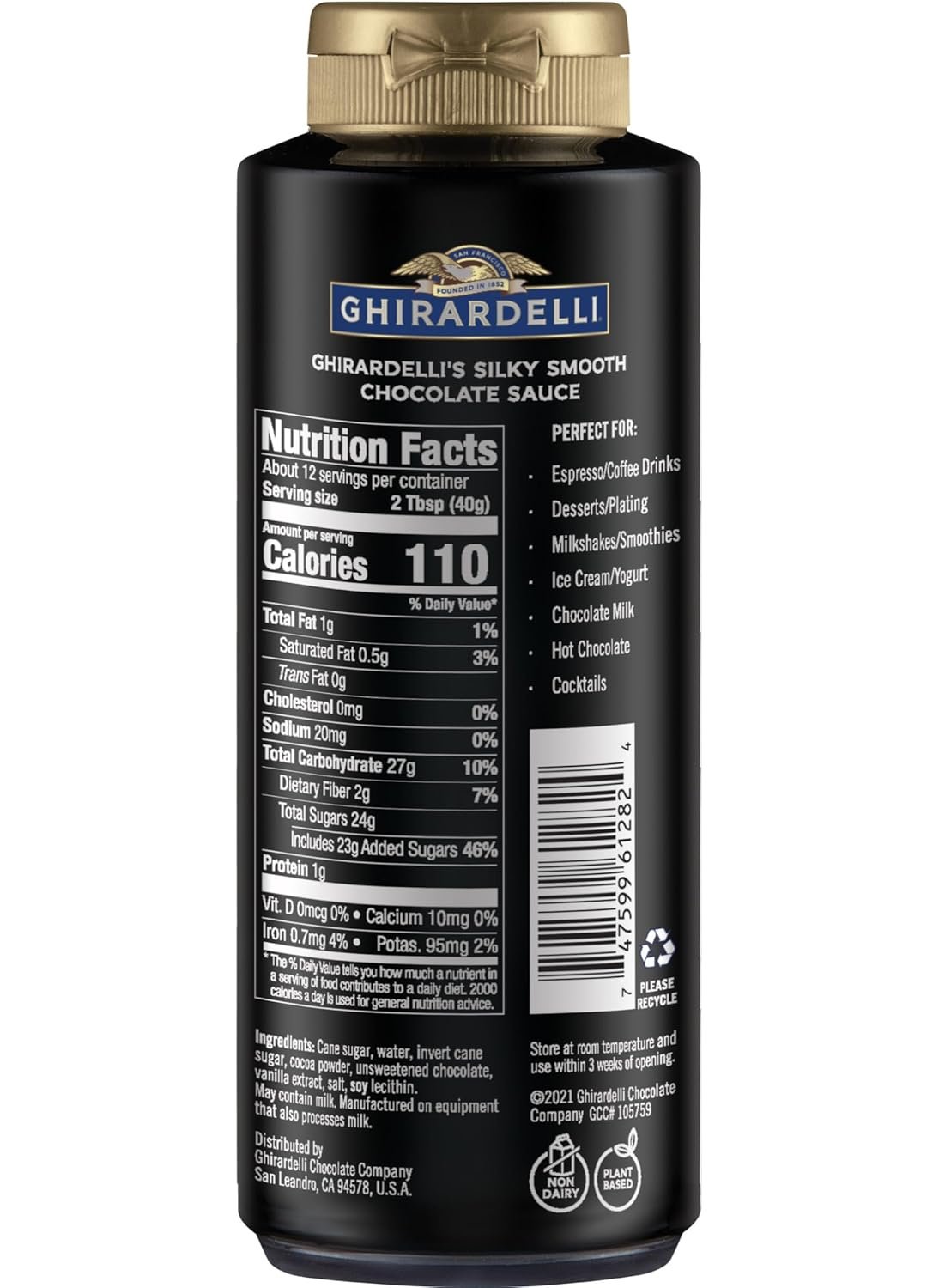 Ghirardelli Chocolate, Chocolate Flavored Sauce Squeeze Bottle, 16 fl. oz. - Image 2