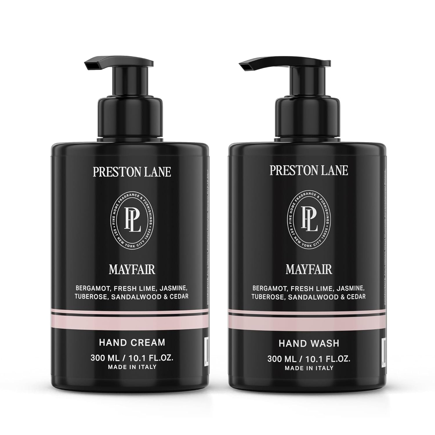 Preston Lane Hand Soap & Lotion Set, Mayfair Scent – Hydrating Hand Wash and Moisturizing Hand Cream Duo | Clean Ingredients, Vegan & Cruelty Free Bathroom and Kitchen Essentials Gift Set