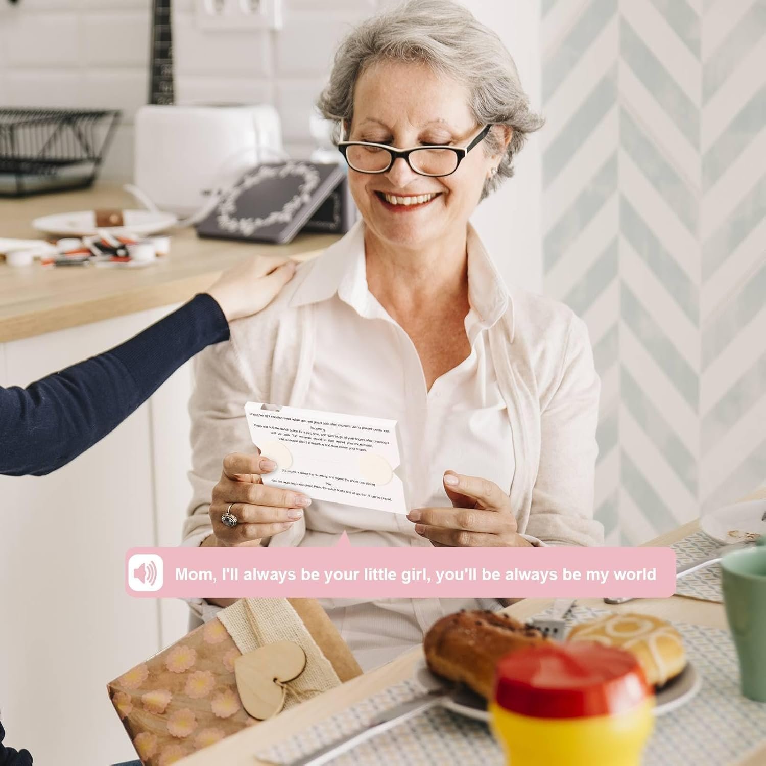 Voice Recordable Greeting Card - 60s Message Recorder Cassettes Talking Card with Adhensive for Grandparents, Mom - Voice Gift for Birthday, Mother's Day, Father's Day, Christmas - Image 7