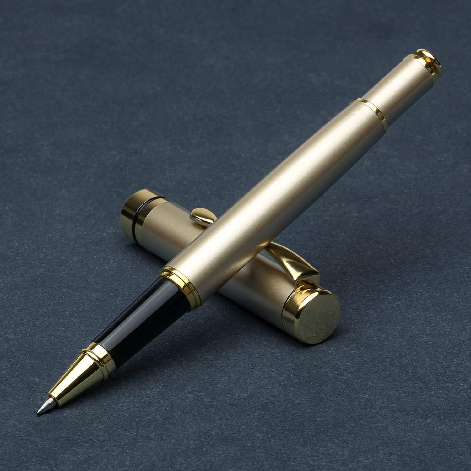 YIVONKA Luxury Ballpoint Pens Best Ball Pen Gift Set for Men & Women Professional Executive Office Nice BallPens Classy Gift Box Ballpoint Black Refill Line width 0.5mm (Gold) - Image 2