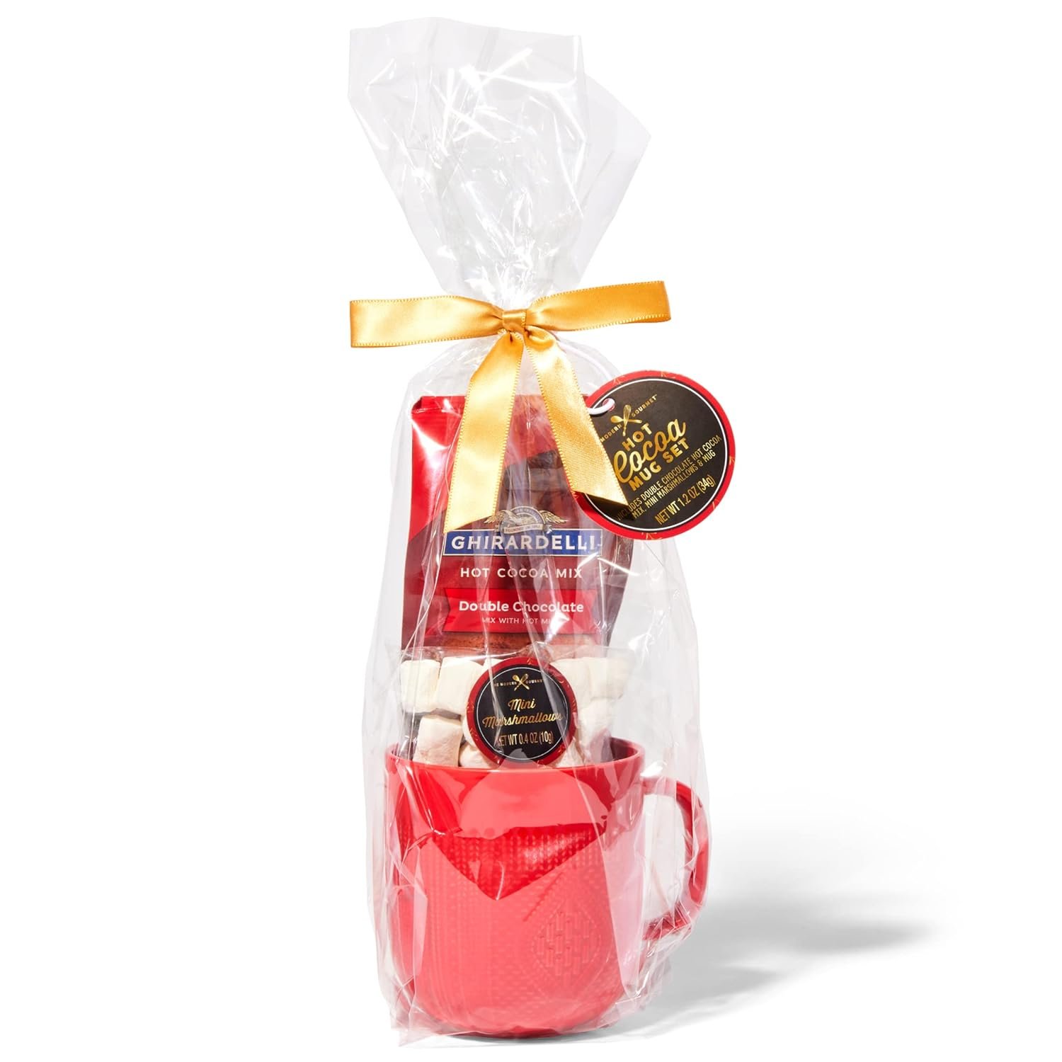 Hot Chocolate Gift Set Made with Ghirardelli, Includes 1 Single-Serve Packet of Ghirardelli Double Chocolate Hot Cocoa Mix, 1 Pack of Mini Marshmallows, and Ceramic Mug, Gourmet Hot Cocoa Gift Set, Valentine's Day - Image 7