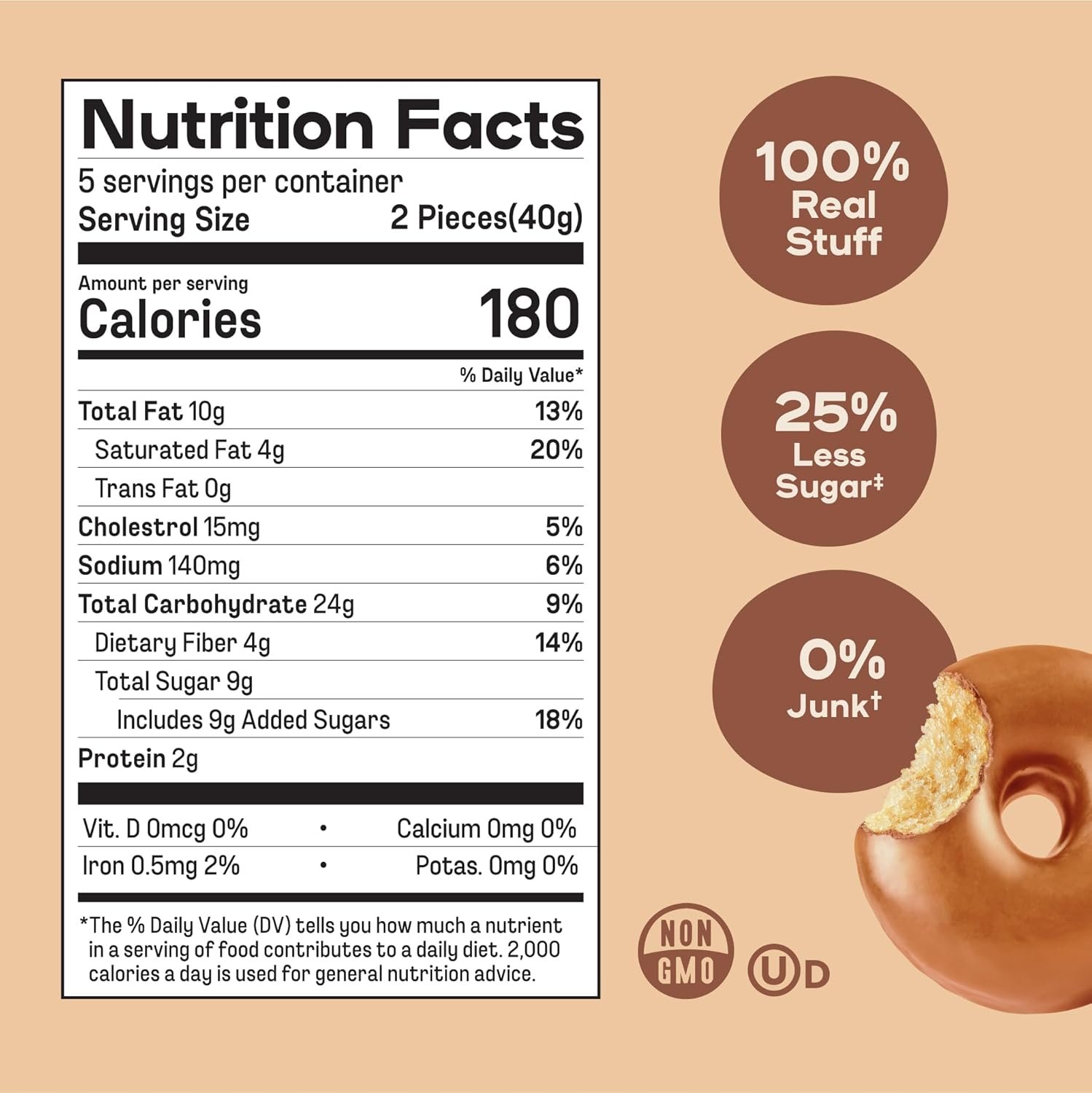 Donutful Maple Mini Donuts – Baked Not Fried, Less Sugar, Nothing Artificial, Non-GMO, Individually Wrapped Snack Packs (30 Donuts/Box) - Image 2