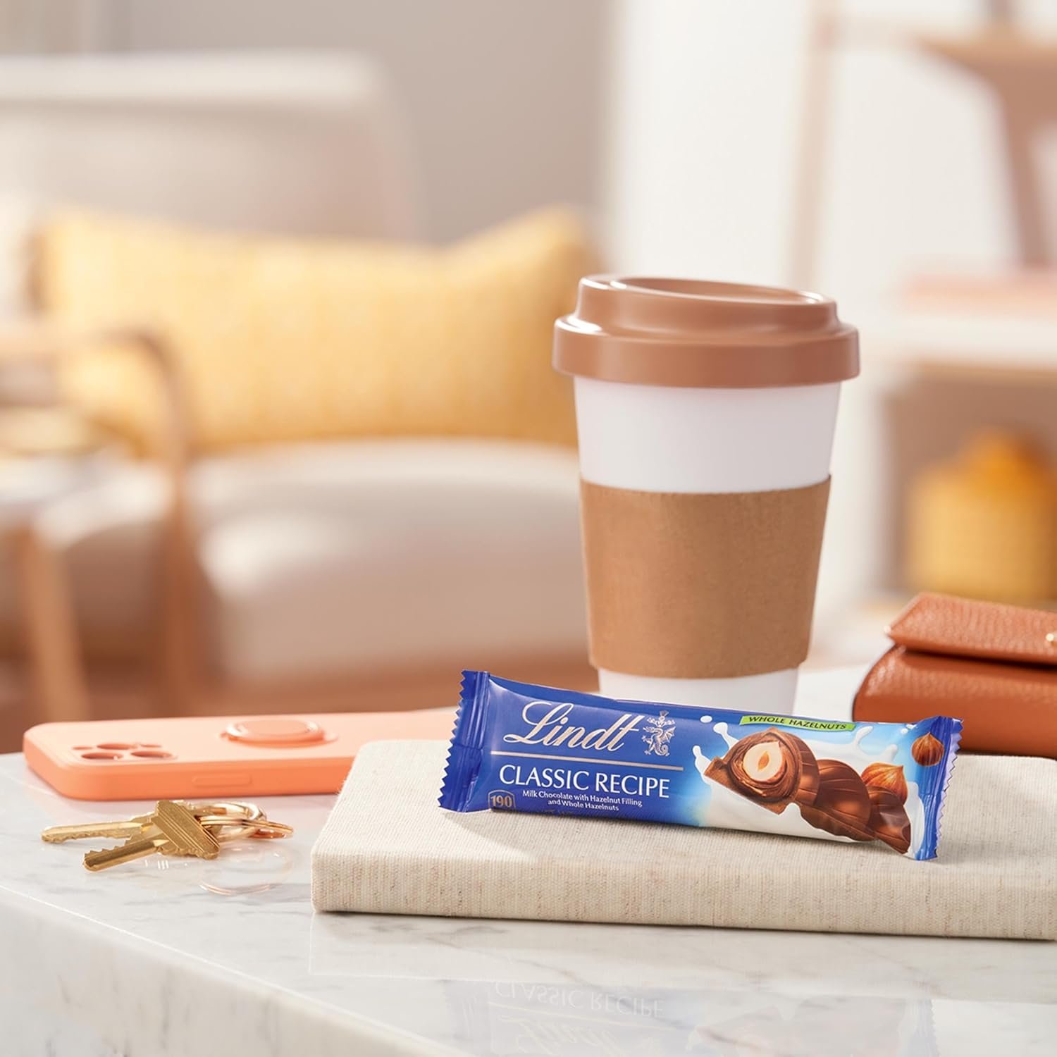 Lindt CLASSIC RECIPE Whole Hazelnut Milk Chocolate Stick, Milk Chocolate Candy with Whole Hazelnuts, 1.2 oz. - Image 4