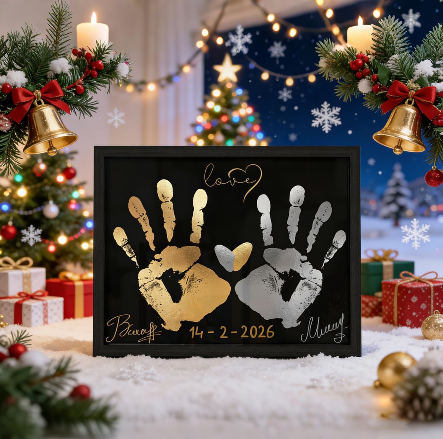 QUANWAISJ Couples Painting for Date Night,Date Night Activities,Hand Mold Kit, Paint and Sip for Adults, DIY Paint Party Favors(10"x12") - Image 5