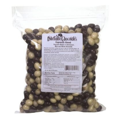Dilettante Espresso Blend Espresso Beans In Semisweet, Milk and White Chocolate, 5 Pound