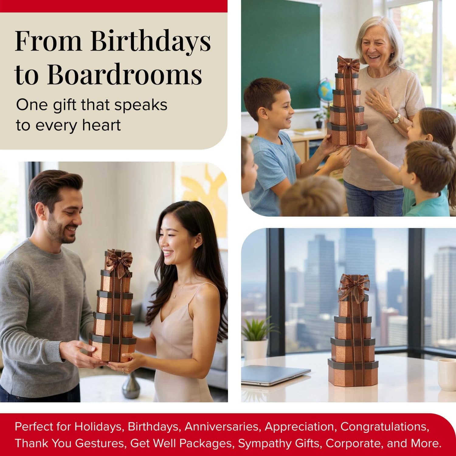 Birthday Gift Basket Tower for Women, Him, Gourmet Snacks & Sweets Food Gifts, Treat Box with Cookies, Delicious Treats, Candy Surprise by Broadway Basketeers - Image 7