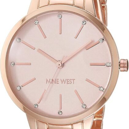 Nine West Women's Crystal Accented Bracelet Watch