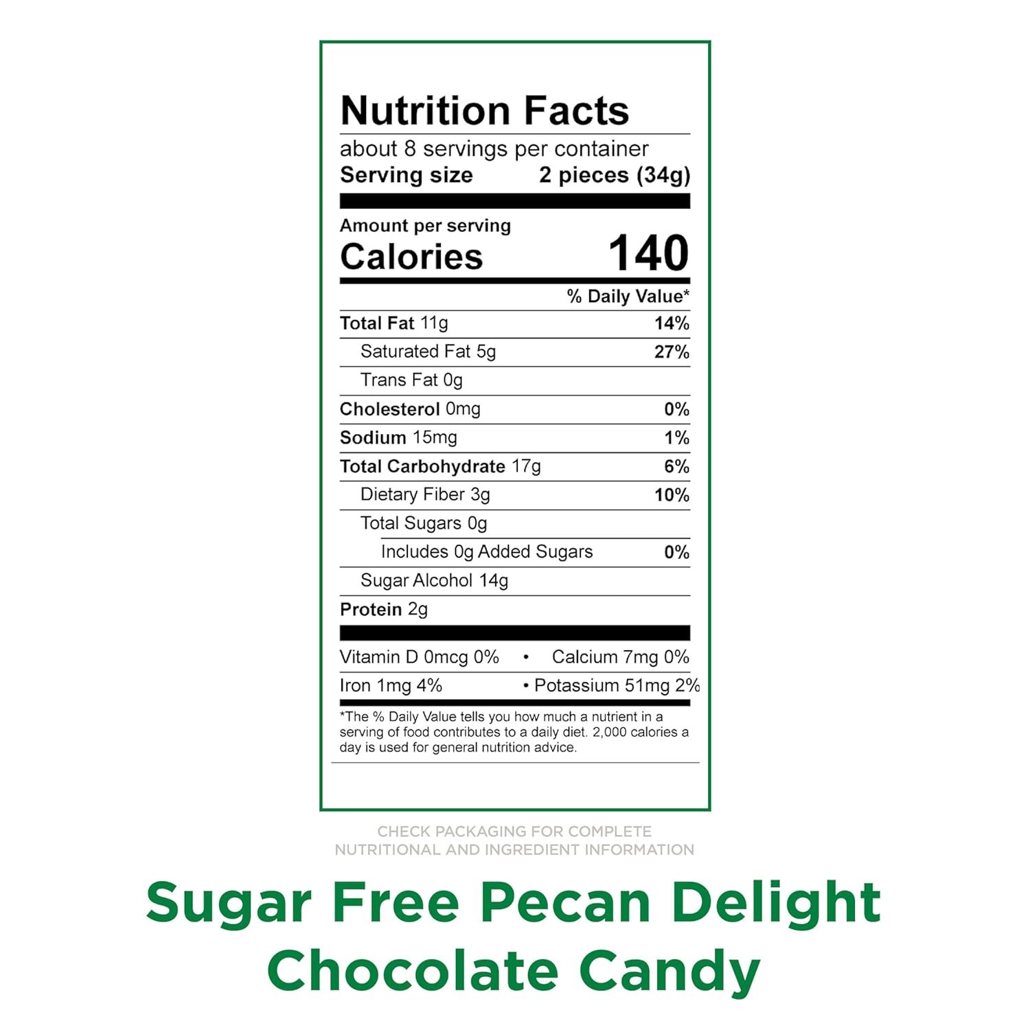 Russell Stover Sugar Free Pecan Delights with Stevia, 10 oz. Bag - Image 2