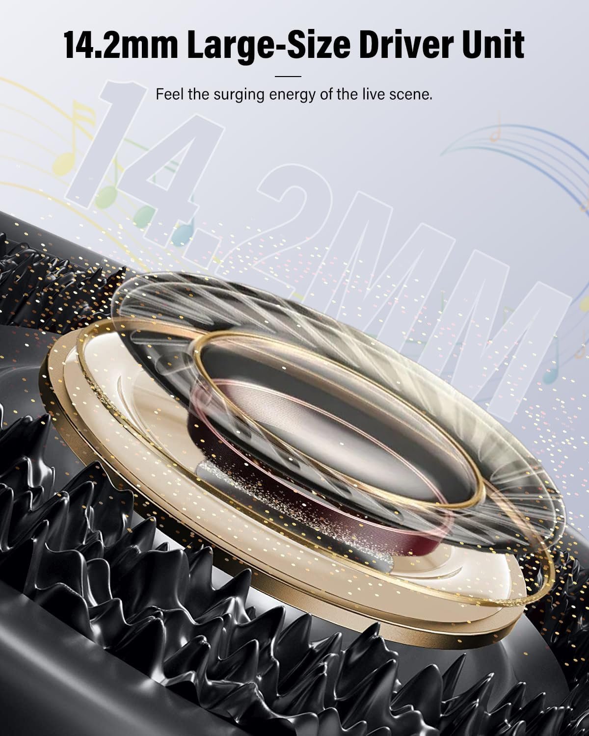 Wireless Earbuds, Bluetooth 5.4 Headphones Bass Stereo, Ear Buds with Noise Cancelling Mic, LED Display in Ear Earphones Clear Calls, IP7 Waterproof Bluetooth Earbuds for Phones/Sports/Laptop, White - Image 2