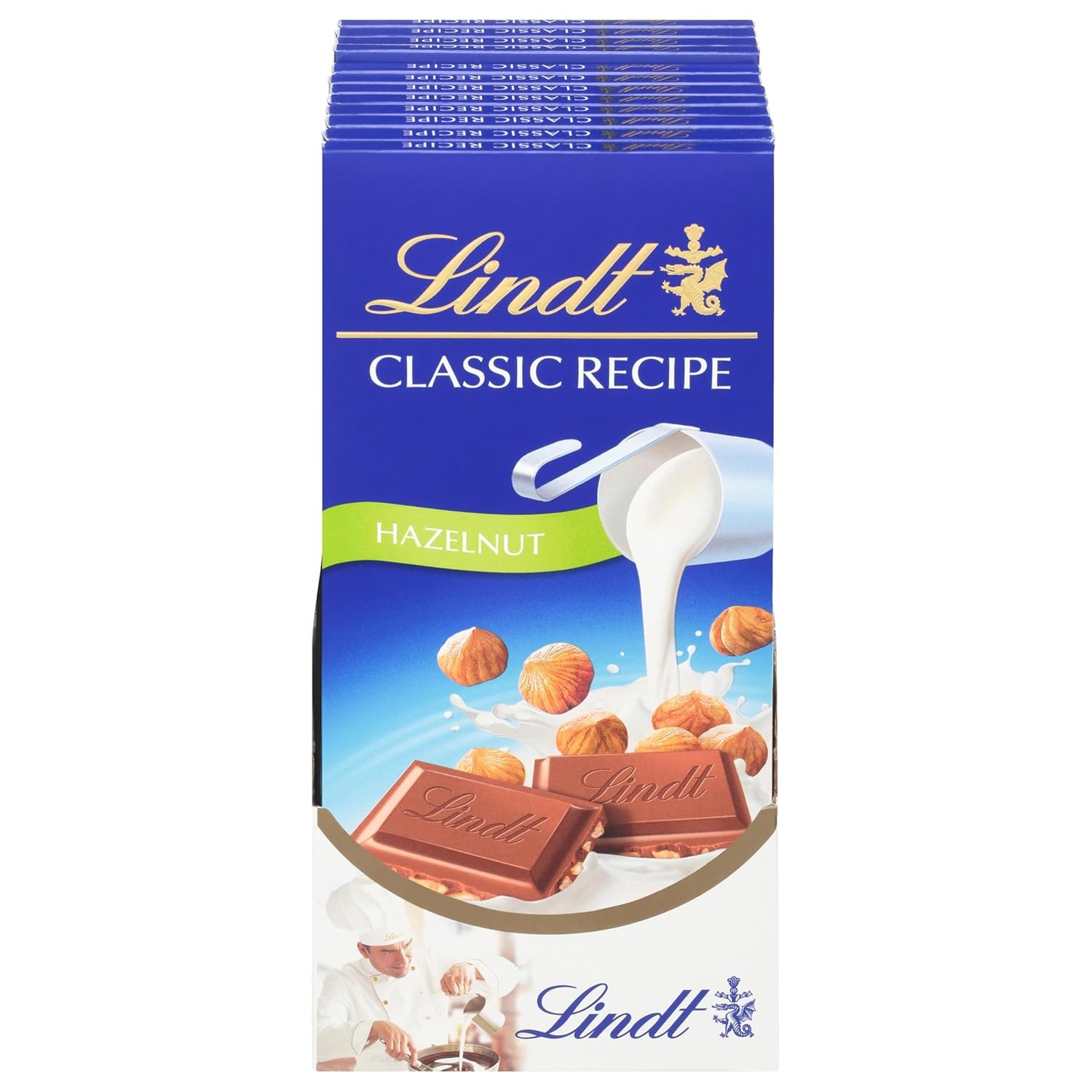 Lindt CLASSIC RECIPE Hazelnut Milk Chocolate Candy Bar, Milk Chocolate, 4.4 oz. - Image 7