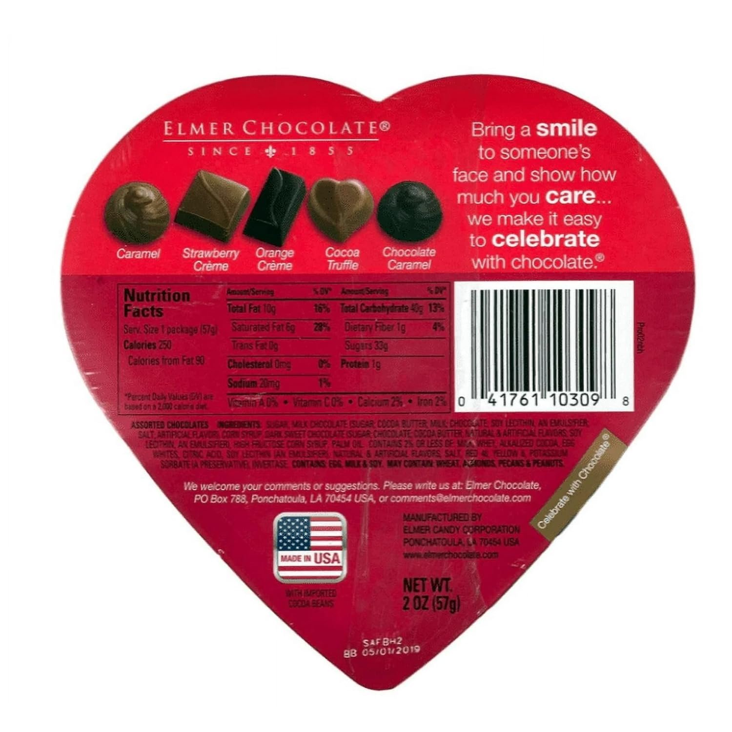 Elmers Chocolates Rose Heart Box | Valentine Classroom Exchange | Valentines Chocolates Gifts For Her, Wife, Girlfriend, Mother, Daughter | Style May Vary (2 Pack - 2 .oz) - Image 2